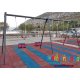 Μεταλλική κούνια παιδικής χαράς 4 θέσεων (2π+2ν) σε στρογγυλή οριζόντια δοκο
